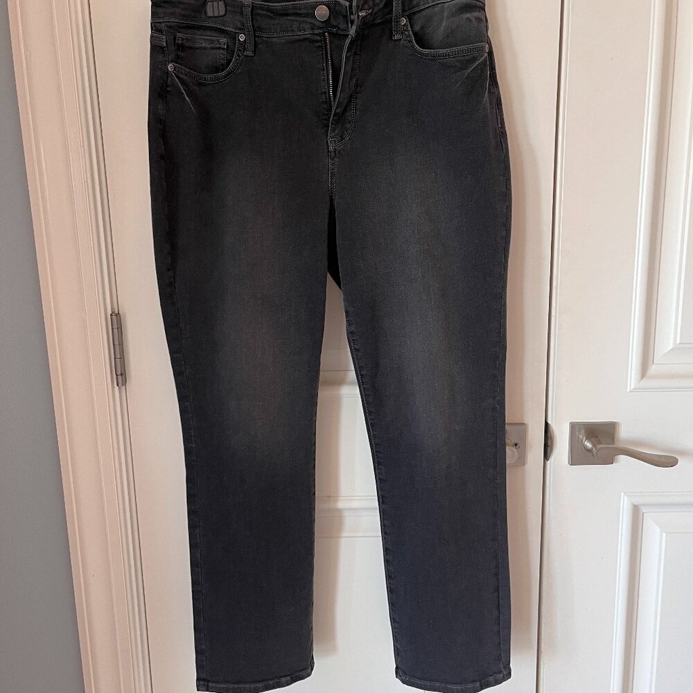 Charcoal gray NYDJ ( Sheri Slim ) jeans